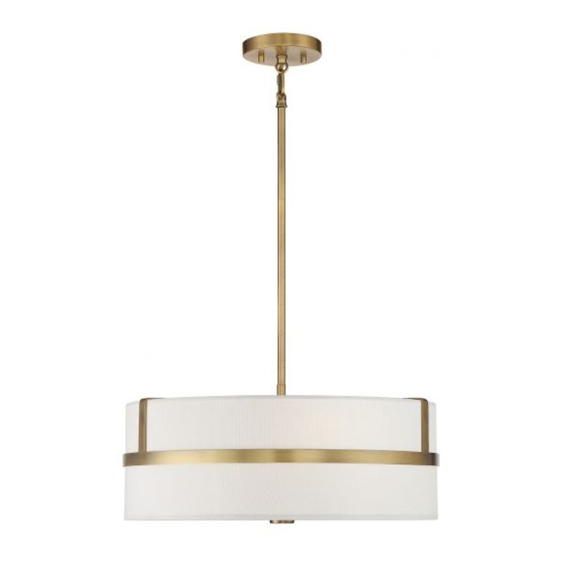 4-Light Pendant in Natural Brass - I58423338737