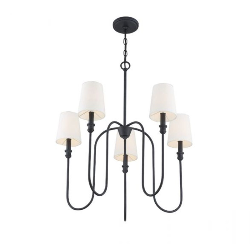 5-Light Chandelier in Aged Iron - I58423338538