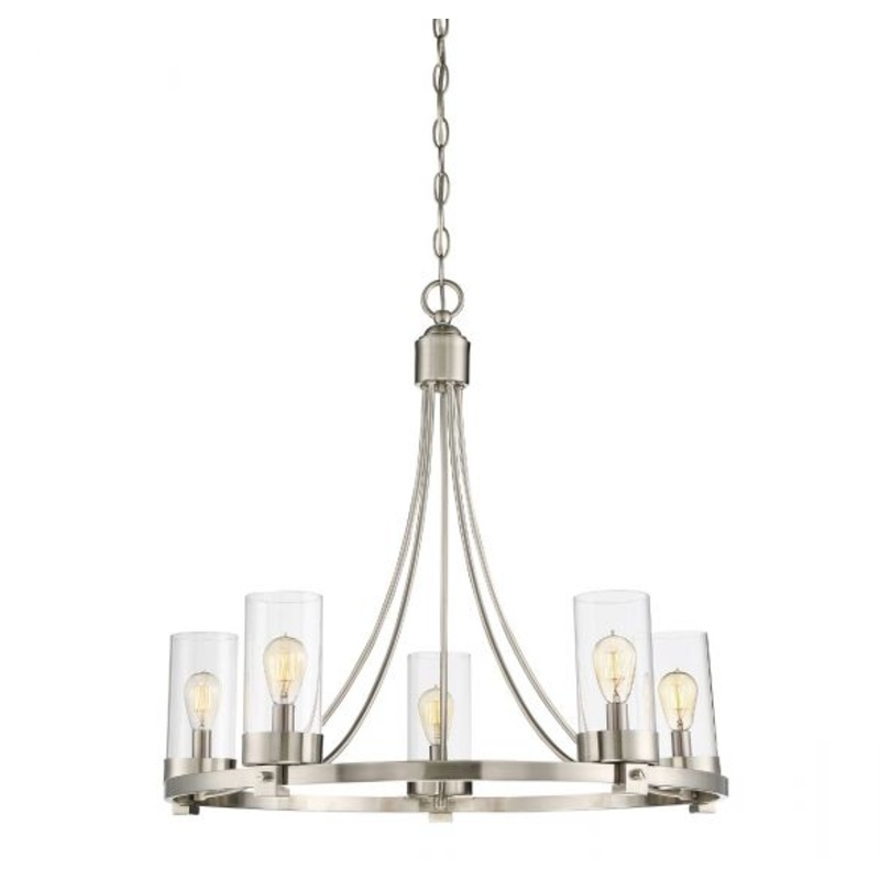 5-Light Chandelier in Brushed Nickel - I58423338738