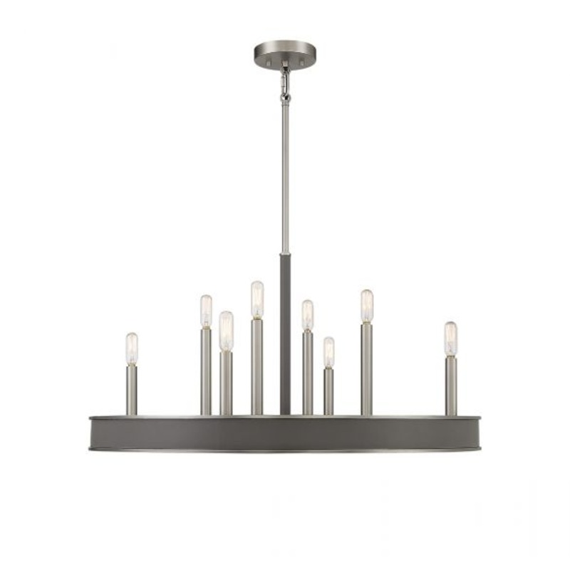 Chaucer 8-Light Chandelier in Antique Nickel - I58423338528