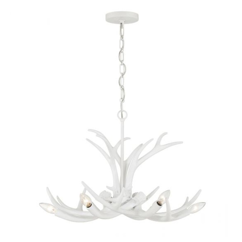 Daniels 6-Light Chandelier in Matte White - I58423338694