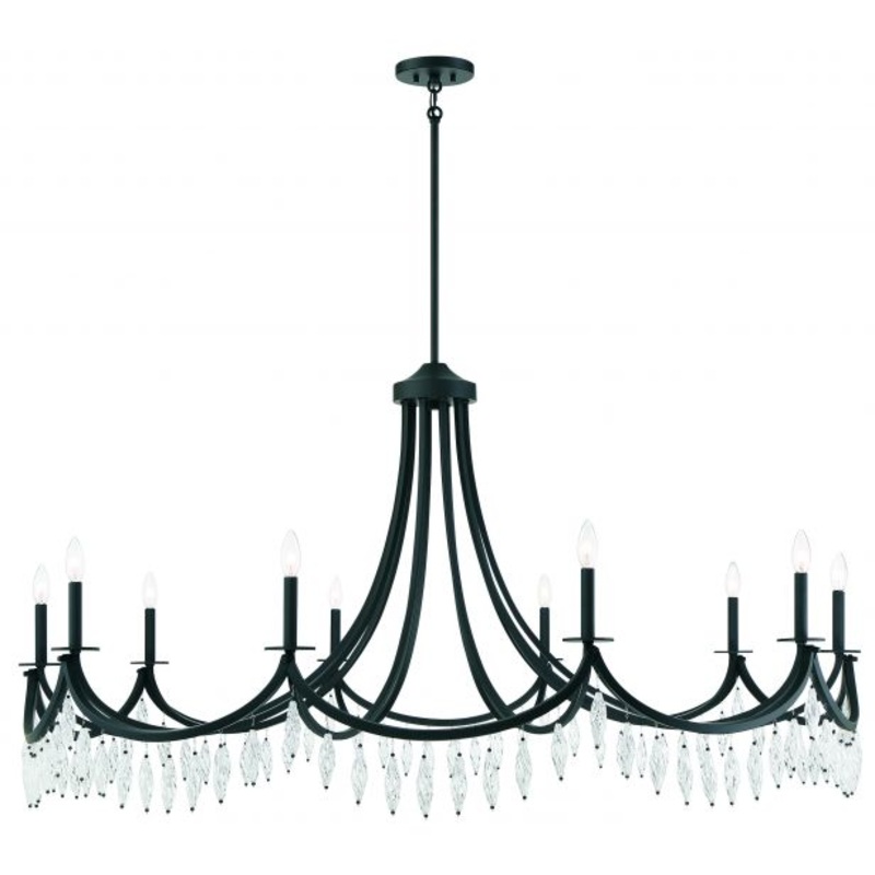 Kameron 10-Light Chandelier in Matte Black - I58423338679