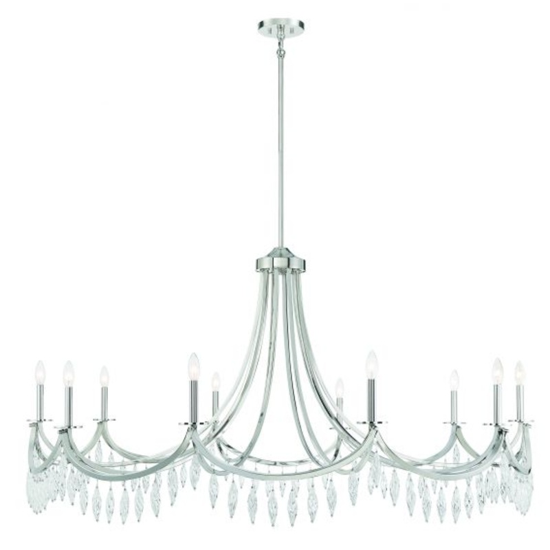 Kameron 10-Light Chandelier in Polished Nickel - I58423338698