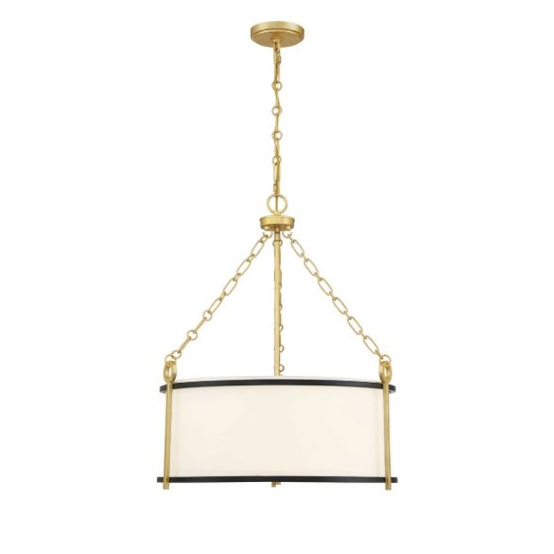 Kian 3-Light Pendant in Matte Black with True Gold - I58423338585