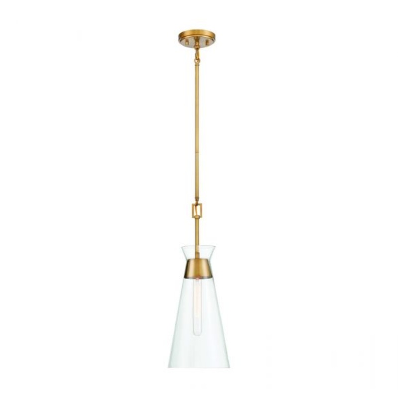 Lakewood 1-Light Pendant in Warm Brass - I58423338532