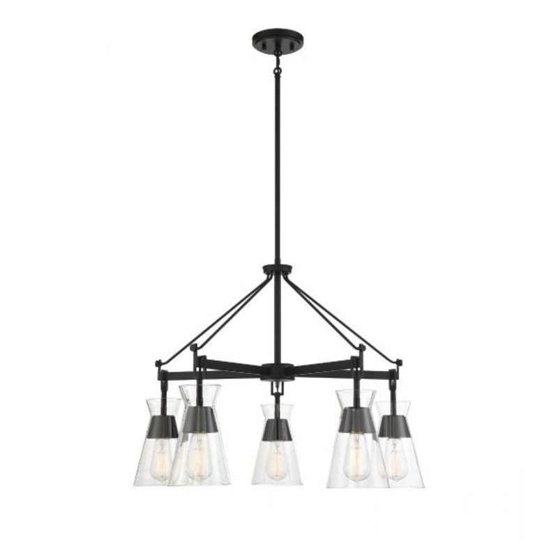 Lakewood 5-Light Chandelier in Matte Black - I58423338672