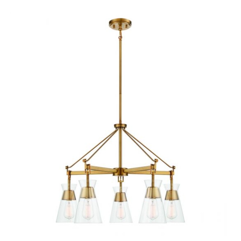 Lakewood 5-Light Chandelier in Warm Brass - I58423338697