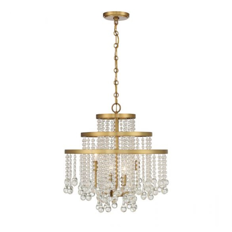 Luna 4-Light Chandelier in Warm Brass - I58423338671
