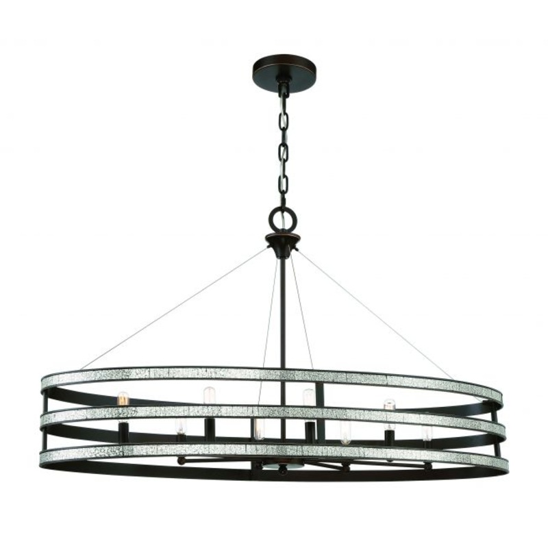 Madera 8-Light Linear Chandelier in English Bronze - I58423338522