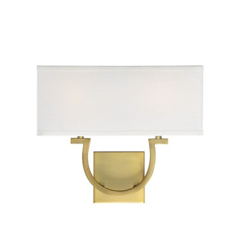 Rhodes 2-Light Wall Sconce in Warm Brass - I58423338610