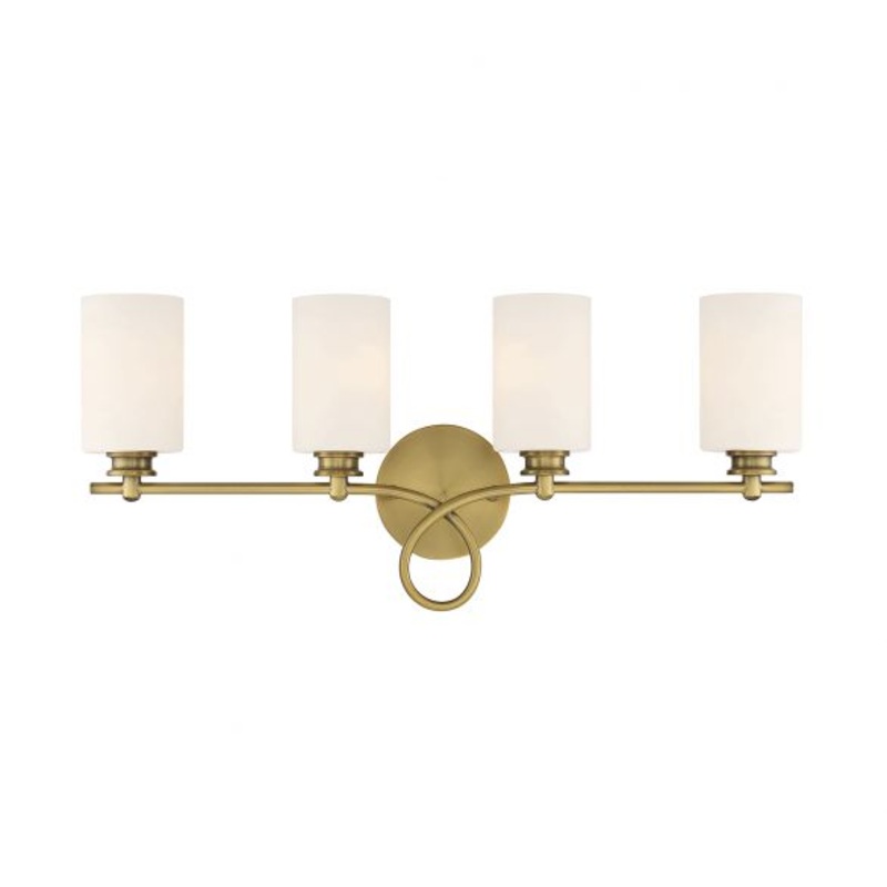 Woodbury 4-Light Bathroom Vanity Light in Warm Brass - I58423338709
