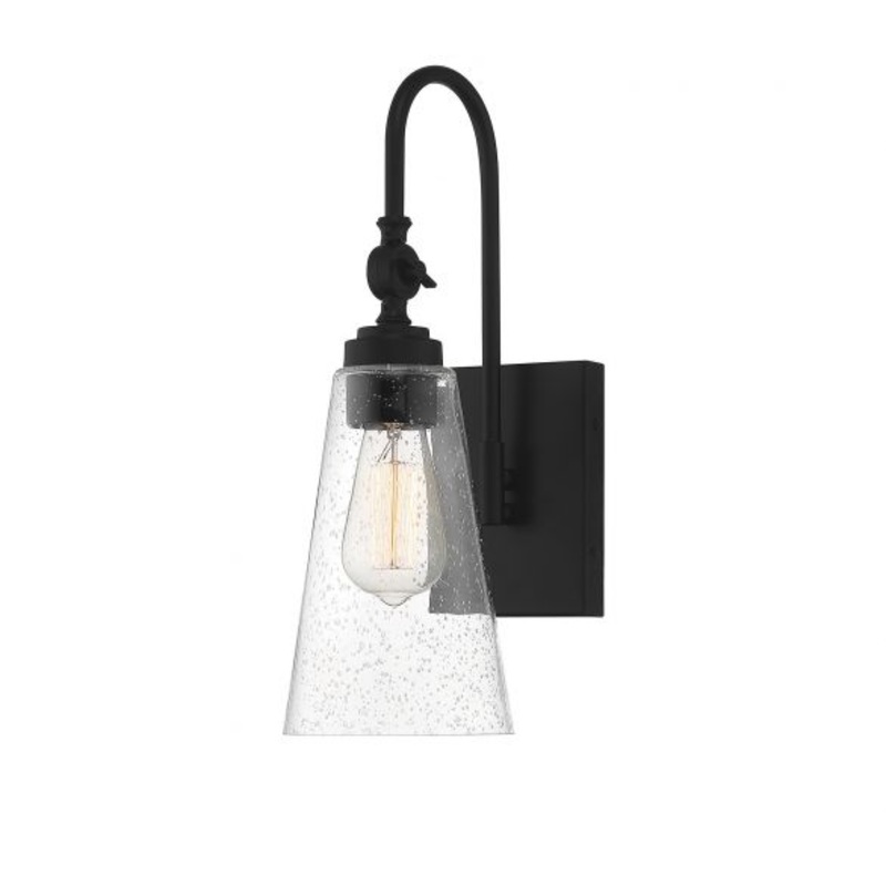 York 1-Light Adjustable Wall Sconce in Matte Black - I58423338718