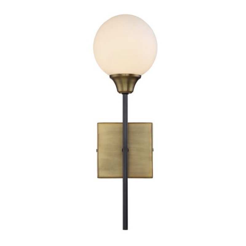 1-Light Wall Sconce in Oiled Rubbed Bronze with Natural Brass - I58423338345