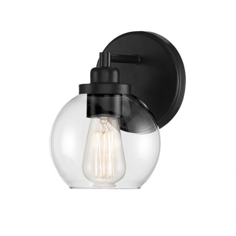 Carson 1-Light Bathroom Vanity Light in Matte Black - I58423338512