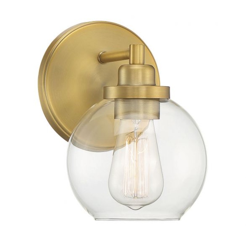 Carson 1-Light Bathroom Vanity Light in Warm Brass - I58423338513