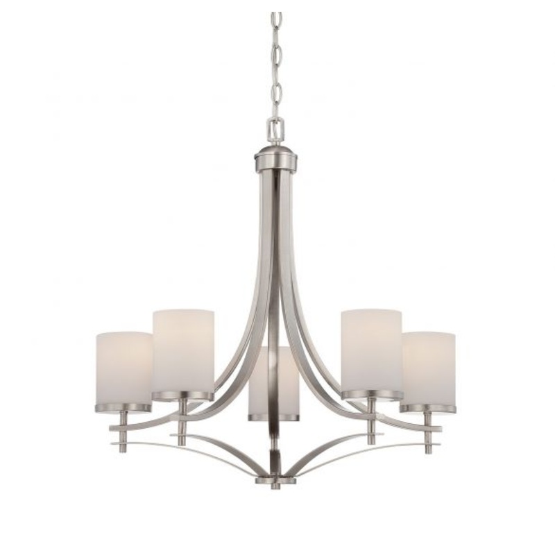 Colton 5-Light Chandelier in Satin Nickel - I58423338488