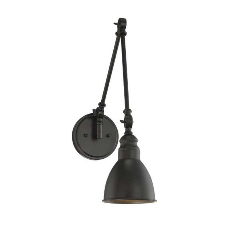 Dakota 1-Light Adjustable Wall Sconce in Matte Black - I58423338424