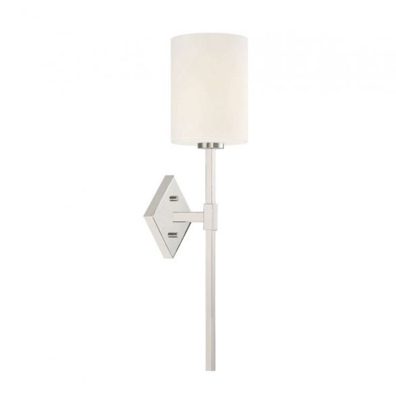 Destin 1-Light Wall Sconce in Polished Nickel - I58423338411
