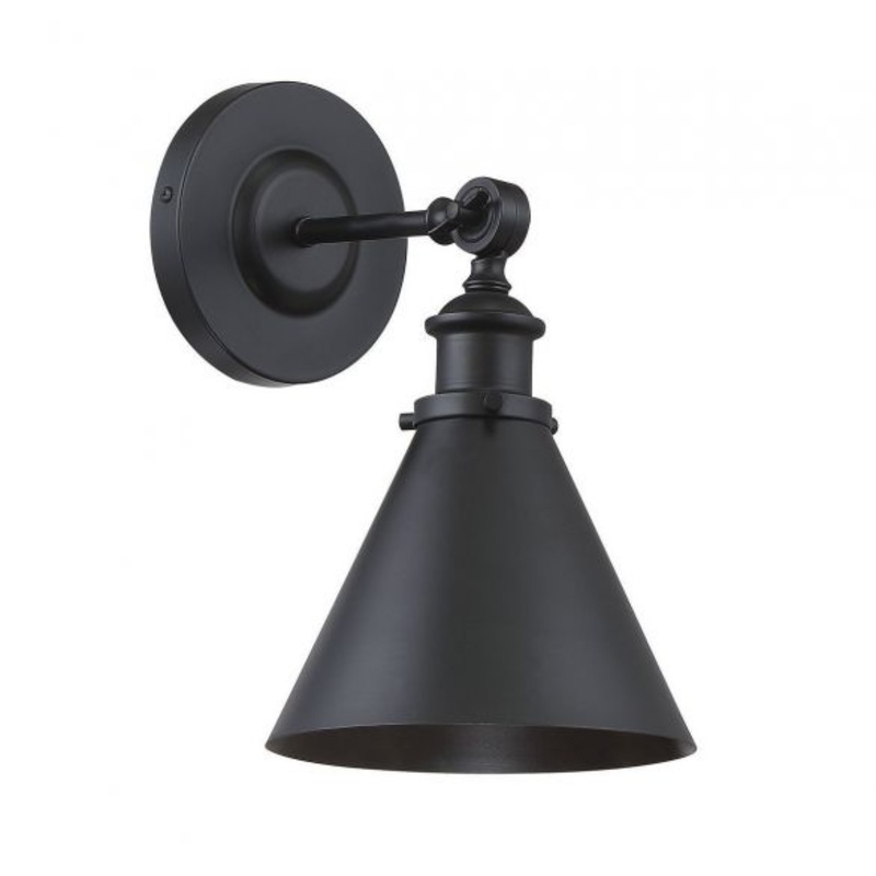 Glenn 1-Light Adjustable Wall Sconce in Matte Black - I58423338421