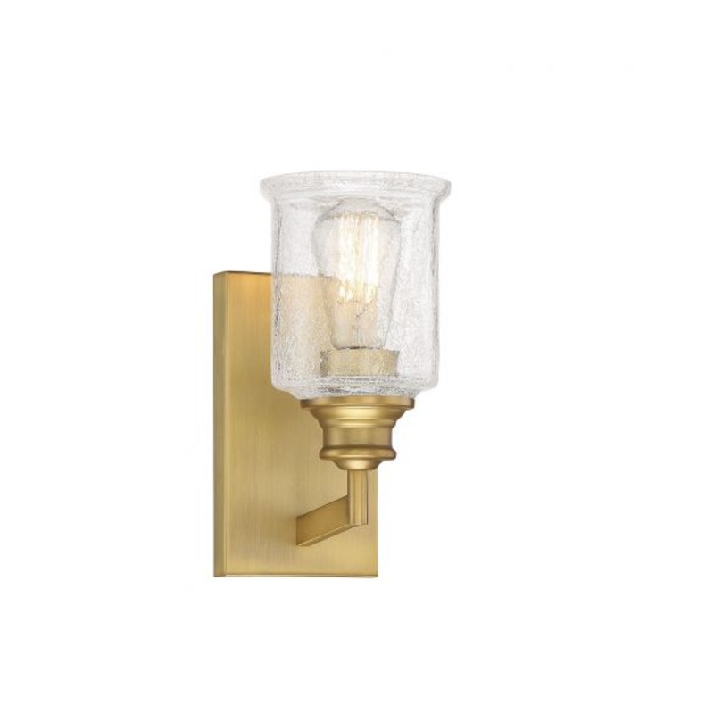 Hampton 1-Light Bathroom Vanity Light in Warm Brass - I58423338435