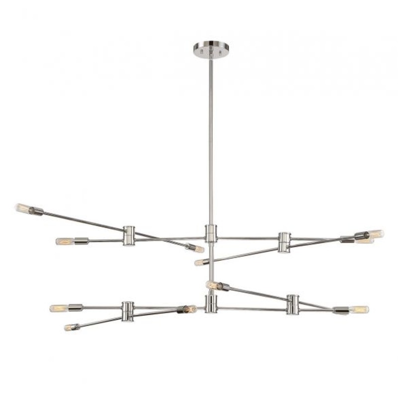 Lyrique 12-Light Chandelier in Polished Nickel - I58423338487