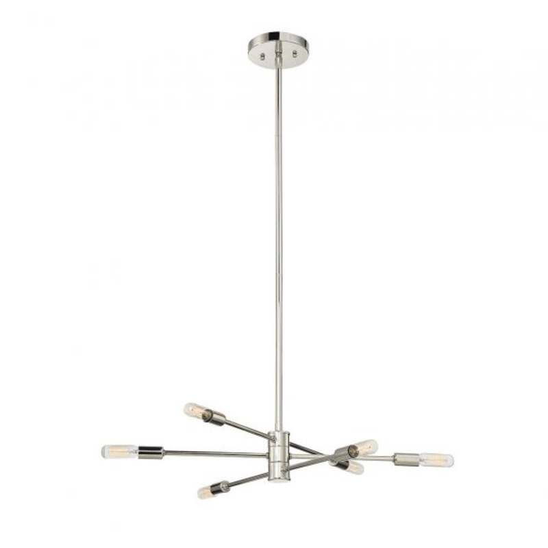 Lyrique 6-Light Chandelier in Polished Nickel - I58423338489