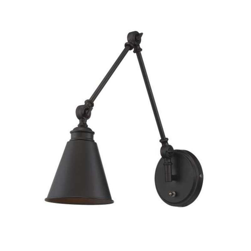Morland 1-Light Adjustable Wall Sconce in English Bronze - I58423338353