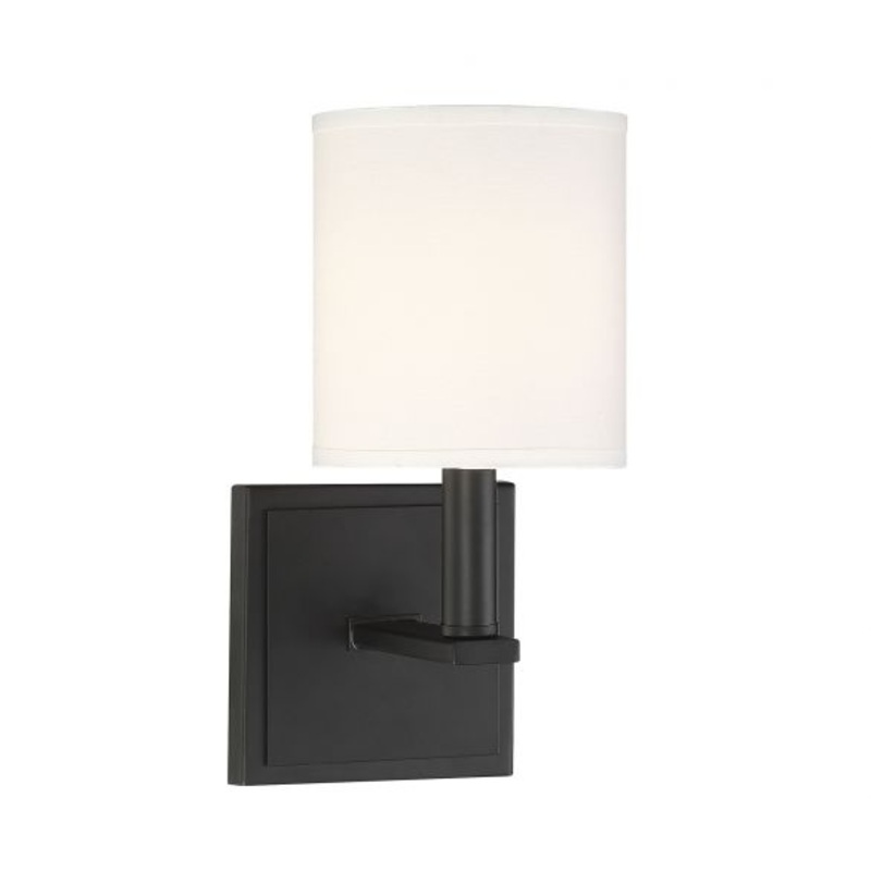 Waverly 1-Light Wall Sconce in Matte Black - I58423338417