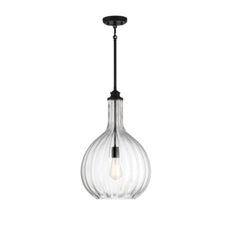 Brandon 1-Light Pendant in Matte Black - I58423338301