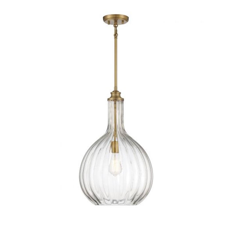 Brandon 1-Light Pendant in Warm Brass - I58423338300