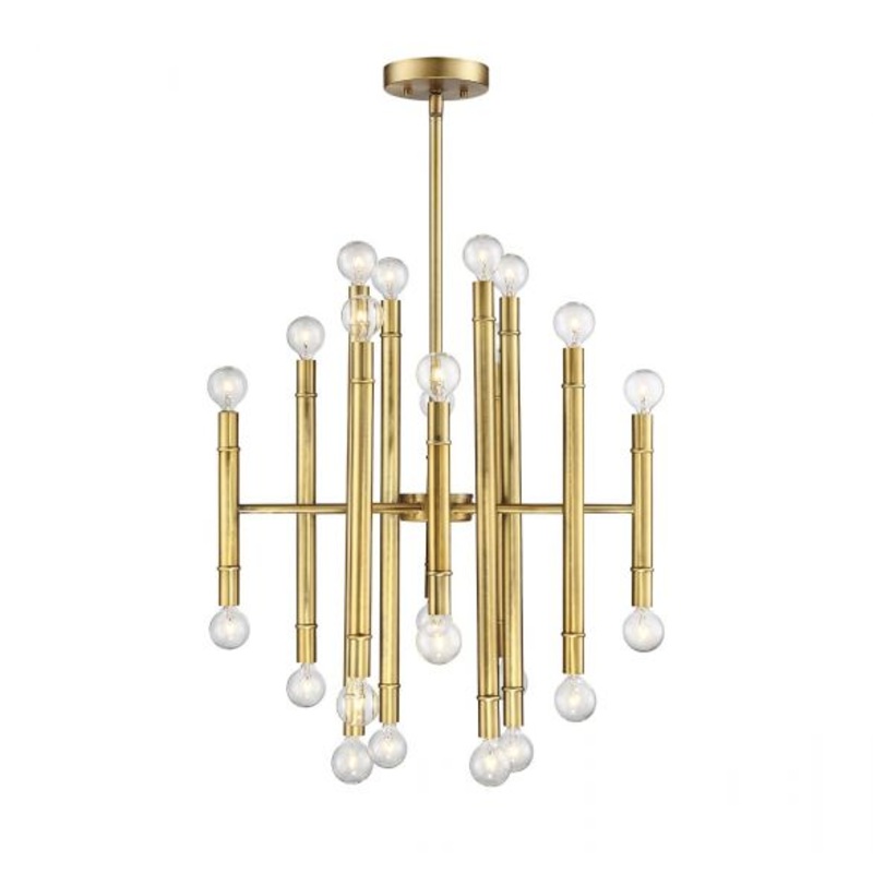 24-Light Chandelier in Natural Brass - I58423338045