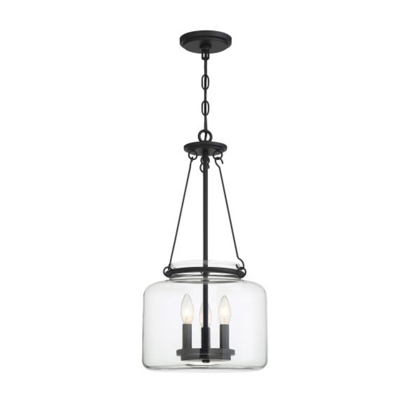 Akron 3-Light Pendant in Matte Black - I58423337930