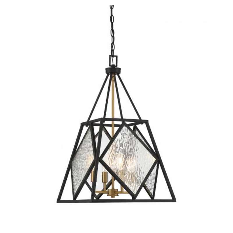Capella 4-Light Pendant in English Bronze and Warm Brass - I58423337966