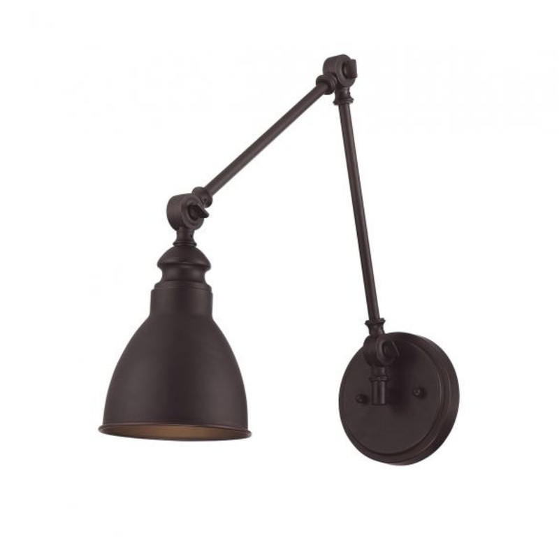 Dakota 1-Light Adjustable Wall Sconce in English Bronze - I58423338021