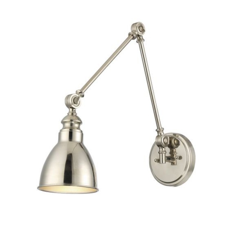 Dakota 1-Light Adjustable Wall Sconce in Polished Nickel - I58423338013