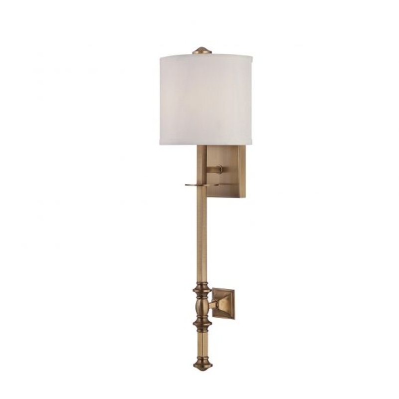 Devon 1-Light Wall Sconce in Warm Brass - I58423337990