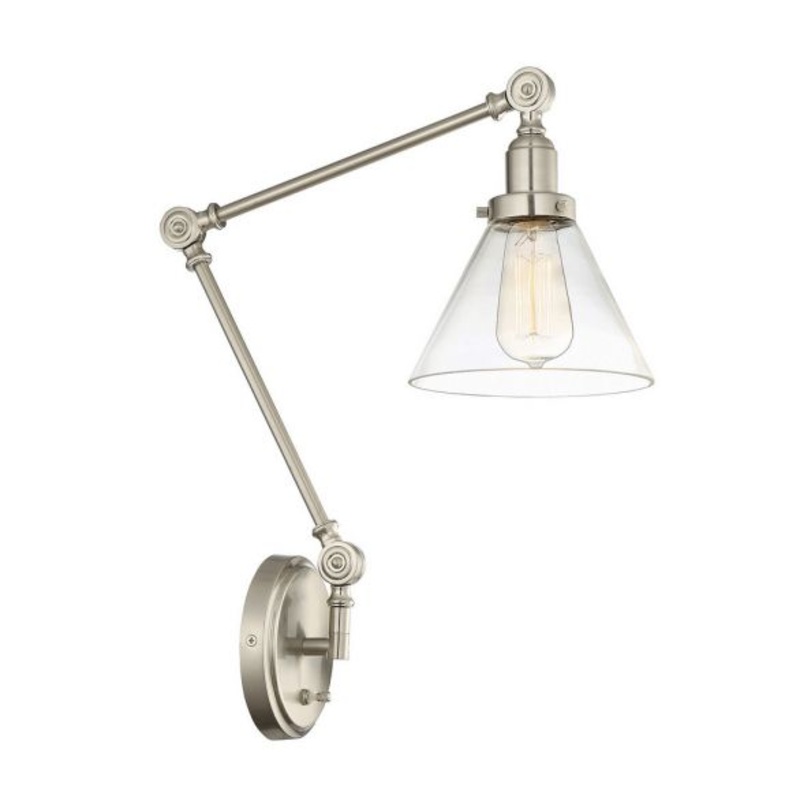 Drake 1-Light Adjustable Wall Sconce in Satin Nickel - I58423338025