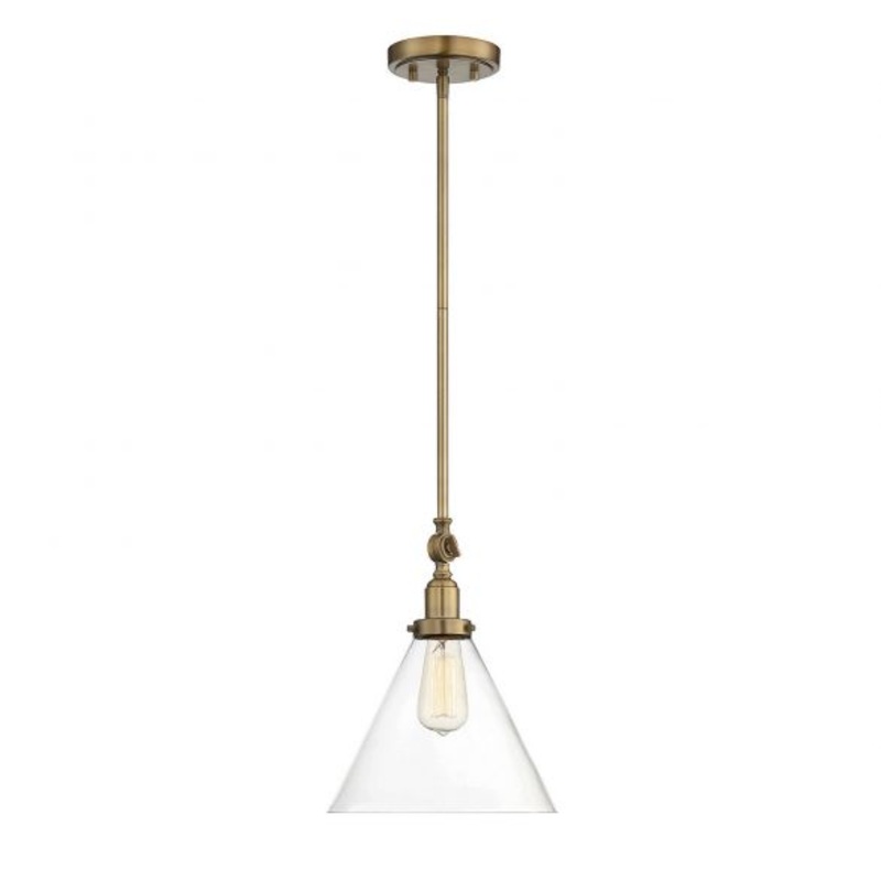Drake 1-Light Pendant in Warm Brass - I58423337903