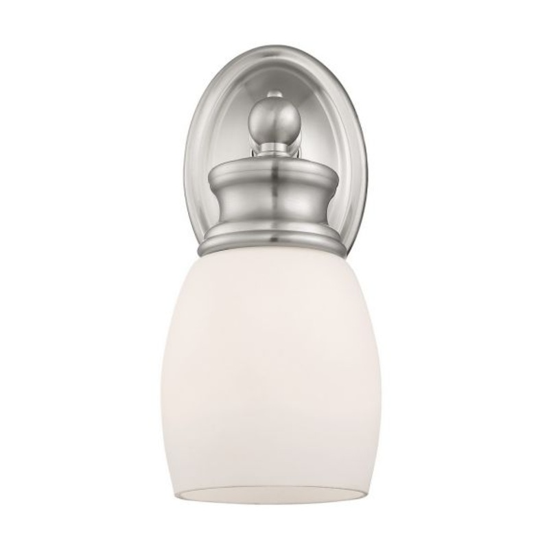 Elise 1-Light Wall Sconce in Satin Nickel - I58423337948
