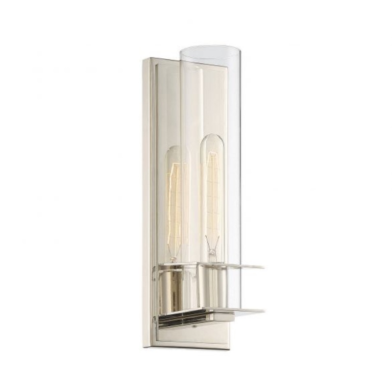 Hartford 1-Light Wall Sconce in Polished Nickel - I58423337947