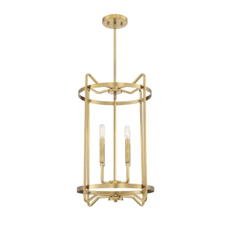 Kent 4-Light Pendant in Warm Brass - I58423337987