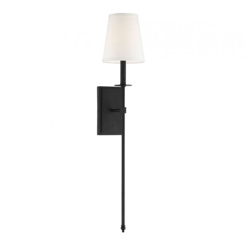 Monroe 1-Light Wall Sconce in Matte Black - I58423338020