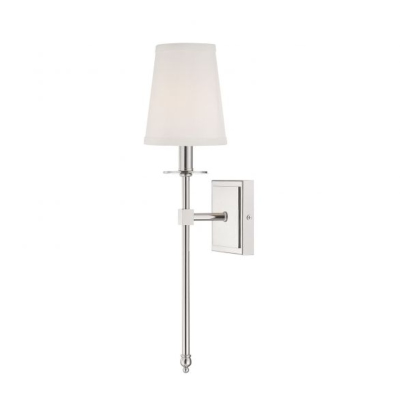 Monroe 1-Light Wall Sconce in Polished Nickel - I58423338001