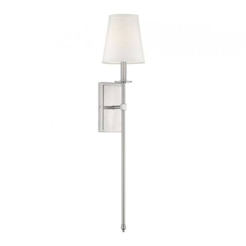 Monroe 1-Light Wall Sconce in Satin Nickel - I58423338023