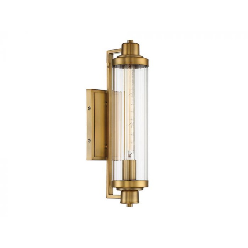 Pike 1-Light Wall Sconce in Warm Brass - I58423337945