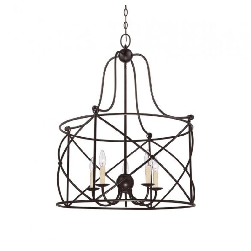 Seneca 5-Light Pendant in English Bronze - I58423337883