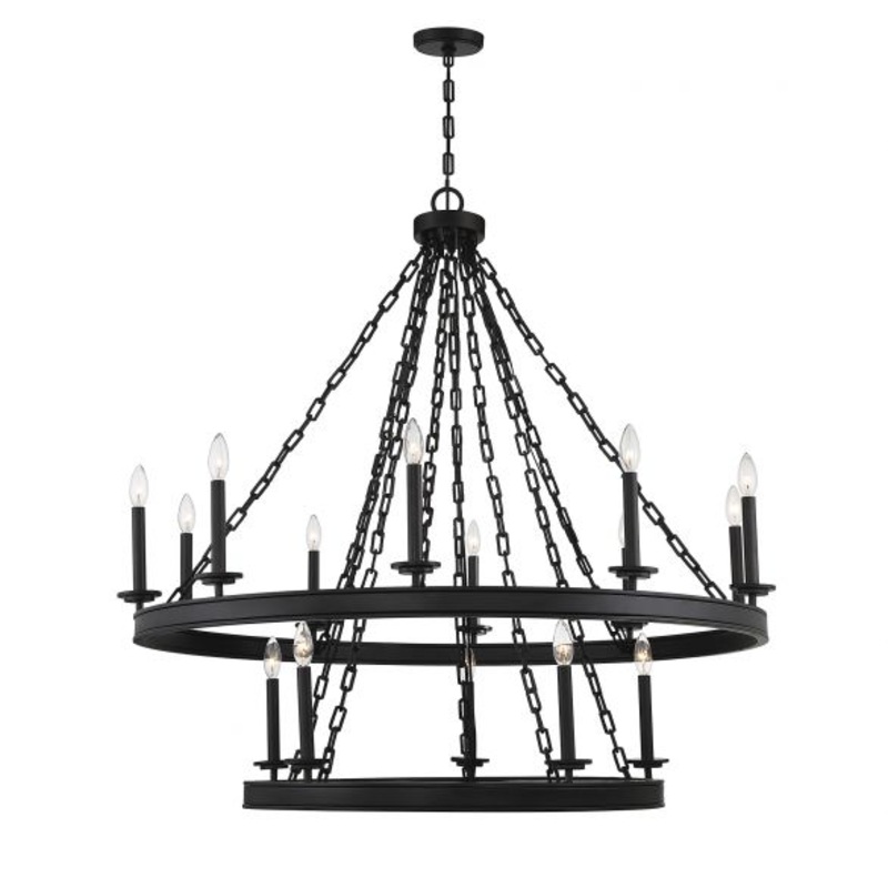 Seville 15-Light Chandelier in Matte Black - I58423337957