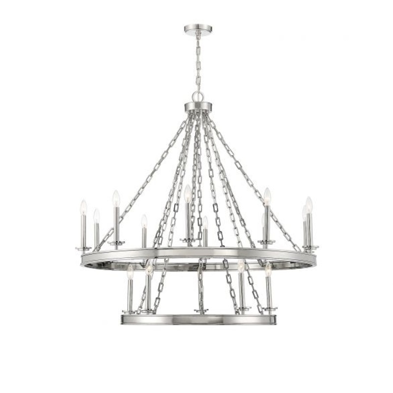Seville 15-Light Chandelier in Polished Nickel - I58423337937