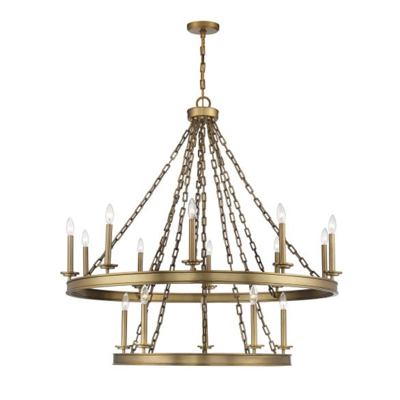 Seville 15-Light Chandelier in Warm Brass - I58423337959