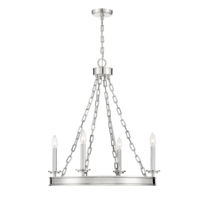 Seville 4-Light Chandelier in Polished Nickel - I58423337961